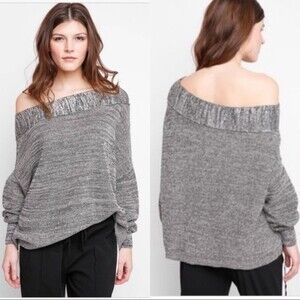 NEW! Free People Alana Off the Shoulder Slouchy Knit Oversized Sweater -  XS